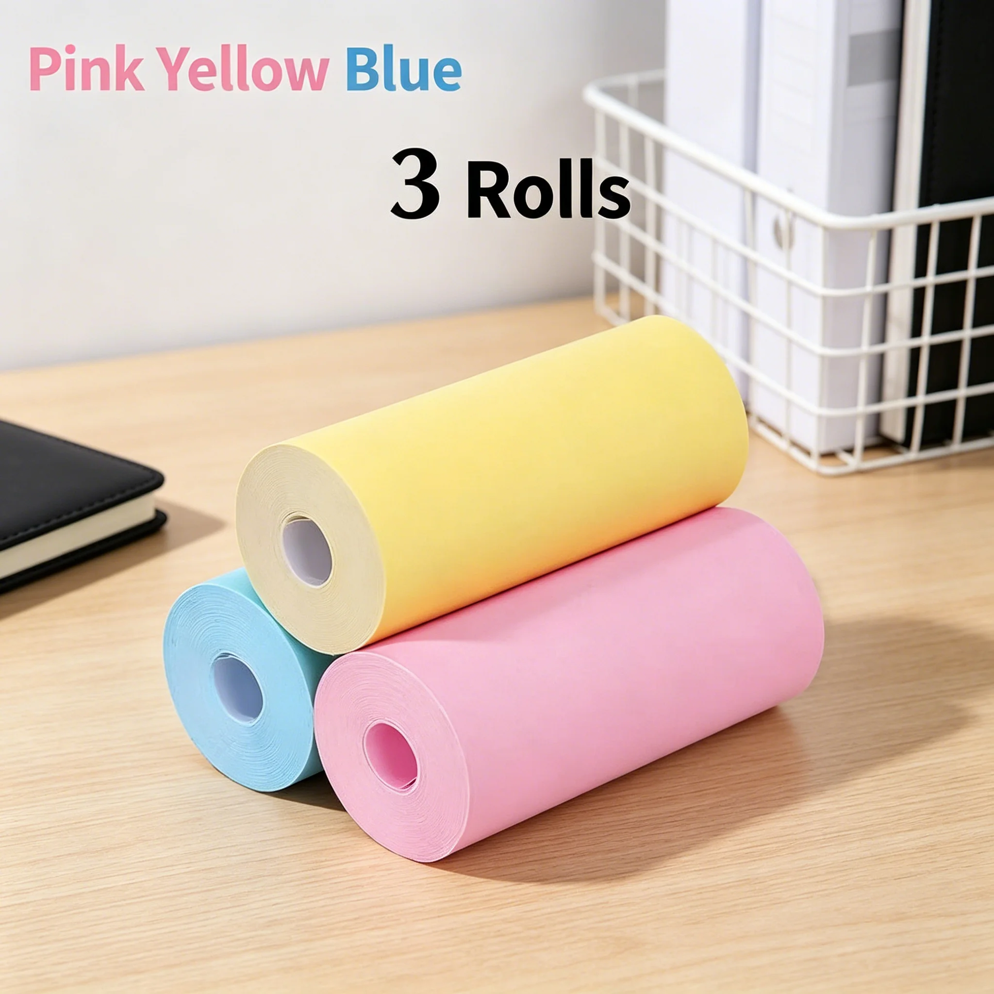 3-20 Rolls 57x25MM Thermal Paper Color Children Camera Instant Print Kids Camera Printing Paper Replacement Accessories Parts image 3