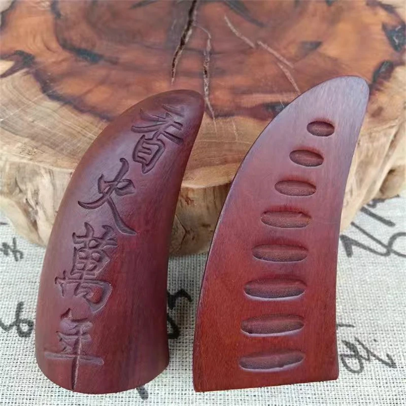 Taoist supplies, lightning strike jujube wood holy cup sheep horn hexagram,Xiang Huo Wan Nian , auspicious