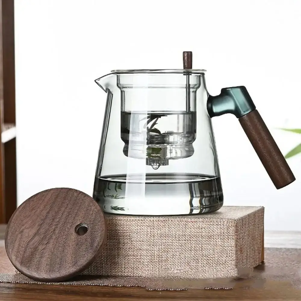 

650ML Magnetic Switch Tea Pot Large Capacity Water Separation Design Tea Separation Pot Glass Dividing Structure