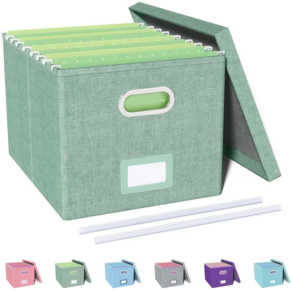 

File Organizer, File Box, File Cabinet for Letter File Folder Storage, Portable Storage Bins with Lids for Office/Decor/Home,Do