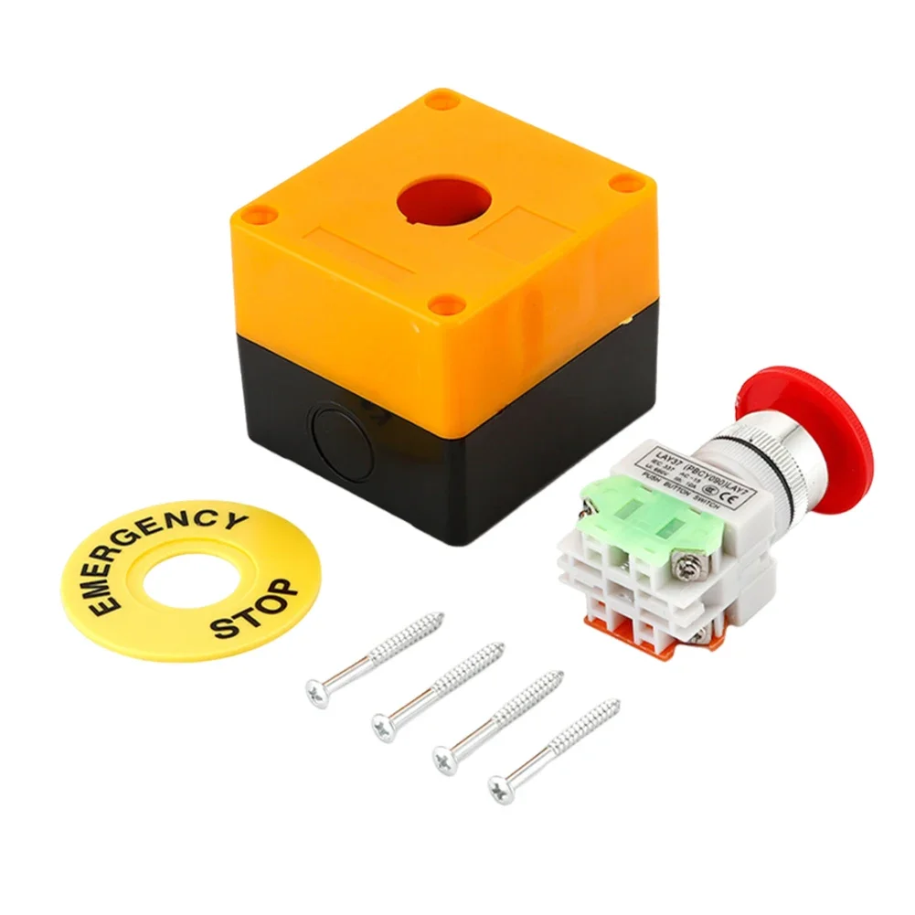 

Industrial Push Button AC 220V Push Button Button 39*68*36mm Maximum Current Rating 10A Mushroom-shaped Button