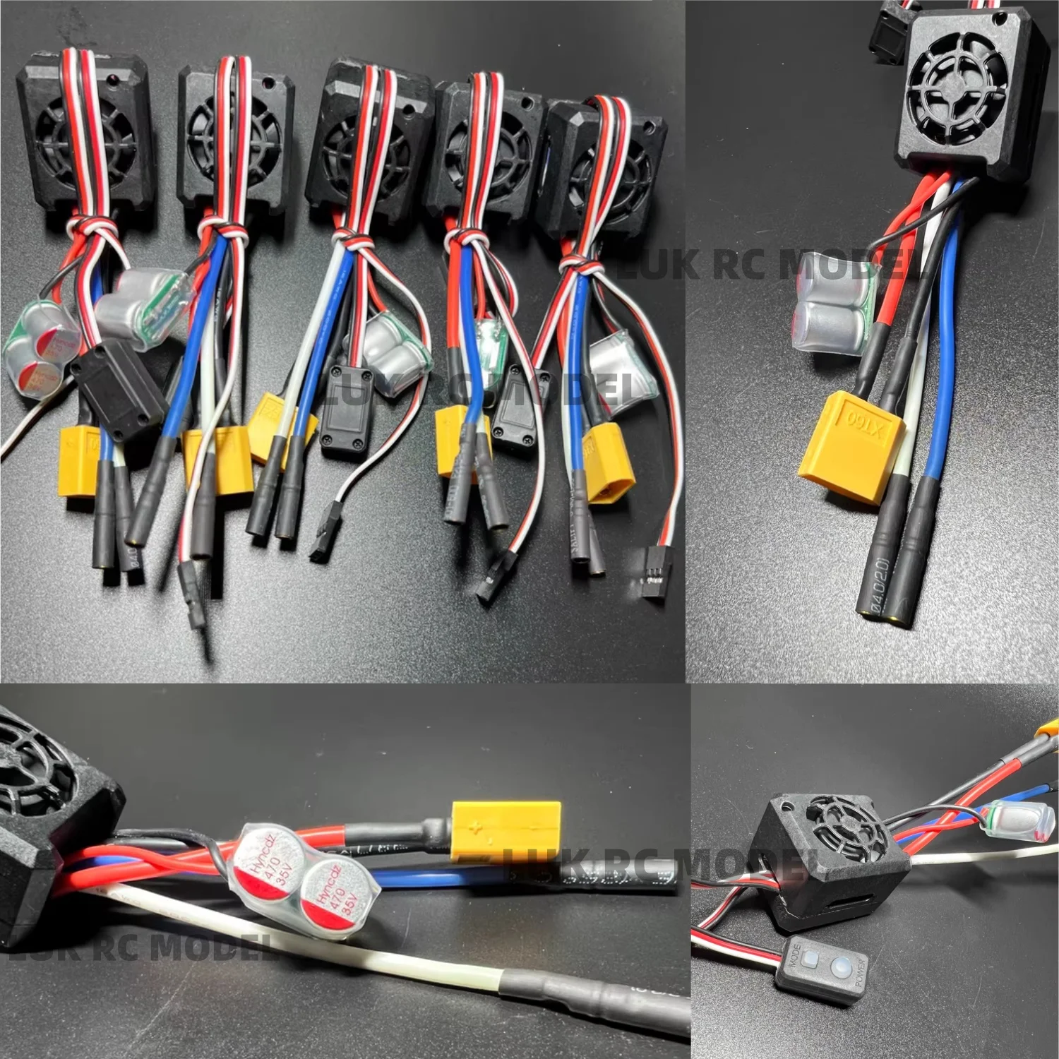 DoubleE RC Excavator XT60 80A Brushed Carbon ESC Electronic Part For Driving Motor 1/10 1/14 Hydraulic Model DIY 3.5 Plug DIY