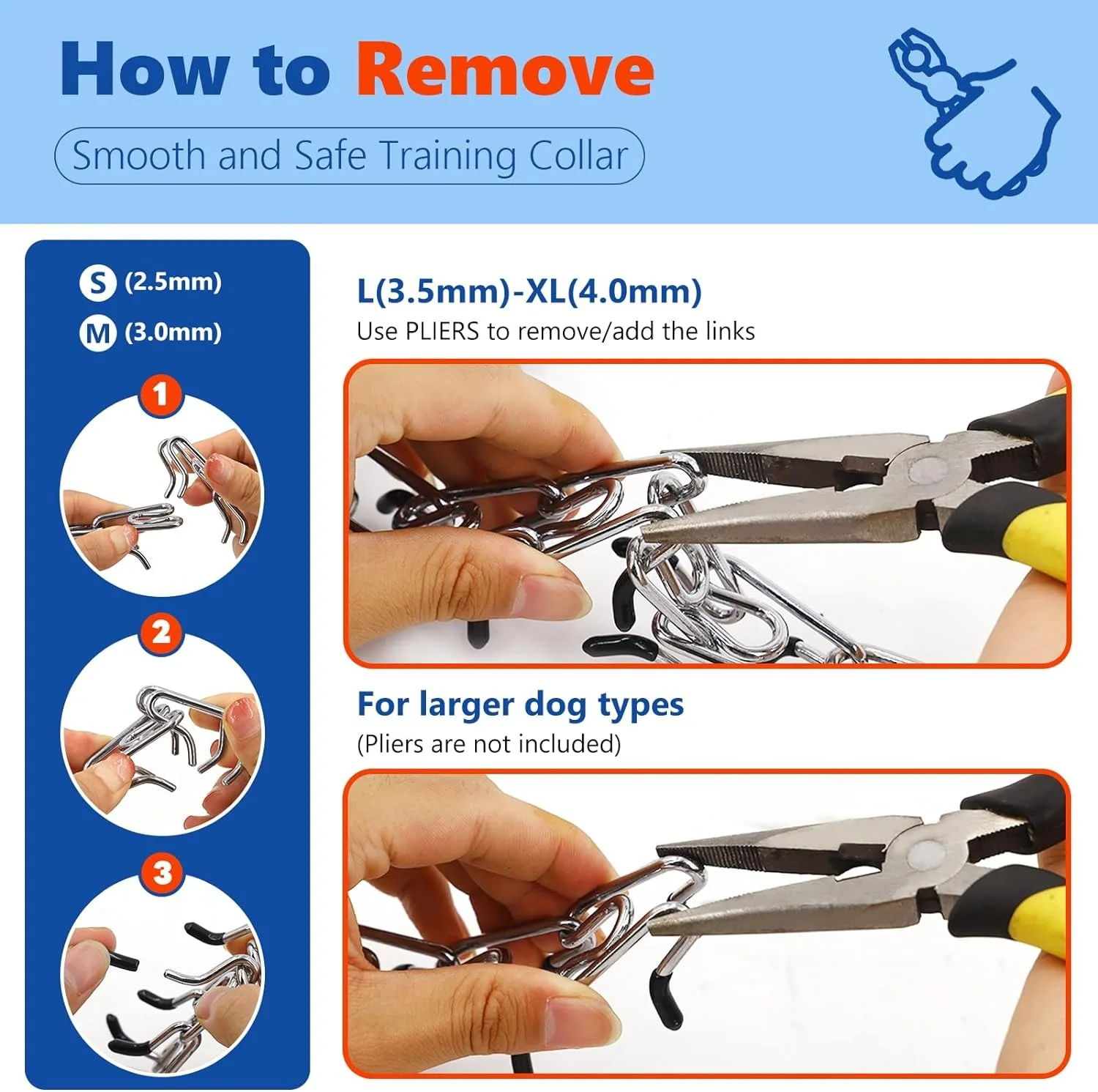 Dog Prong Collar Adjustable Dog Training Pinch Collar with Quick Release Buckle for Small Medium Large Dogs Train Explosion