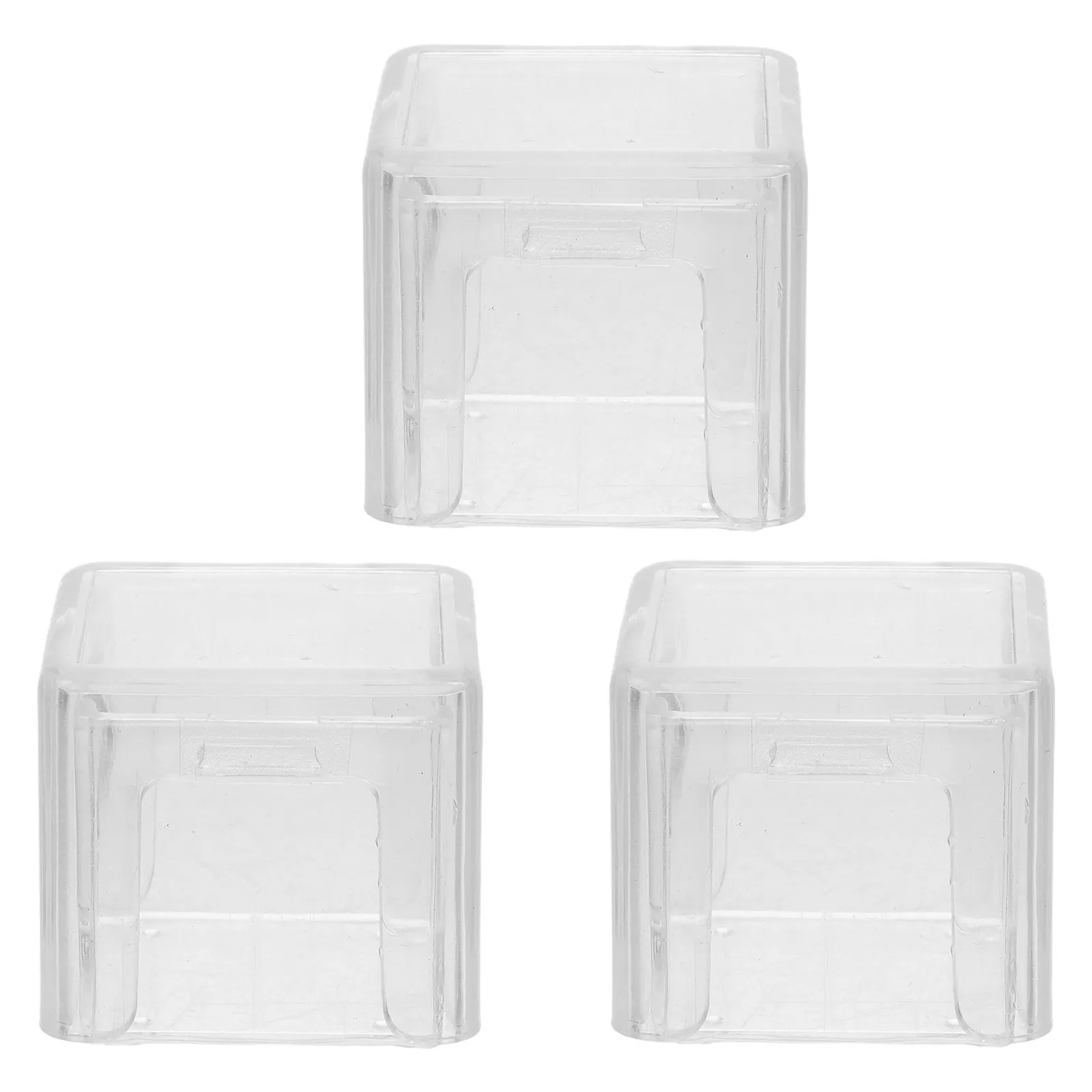 

3Pcs Billiard Chalk Box Transparent Acrylic Sealed Portable Pool Cue Chalk Case for Home Bar Tournament Games