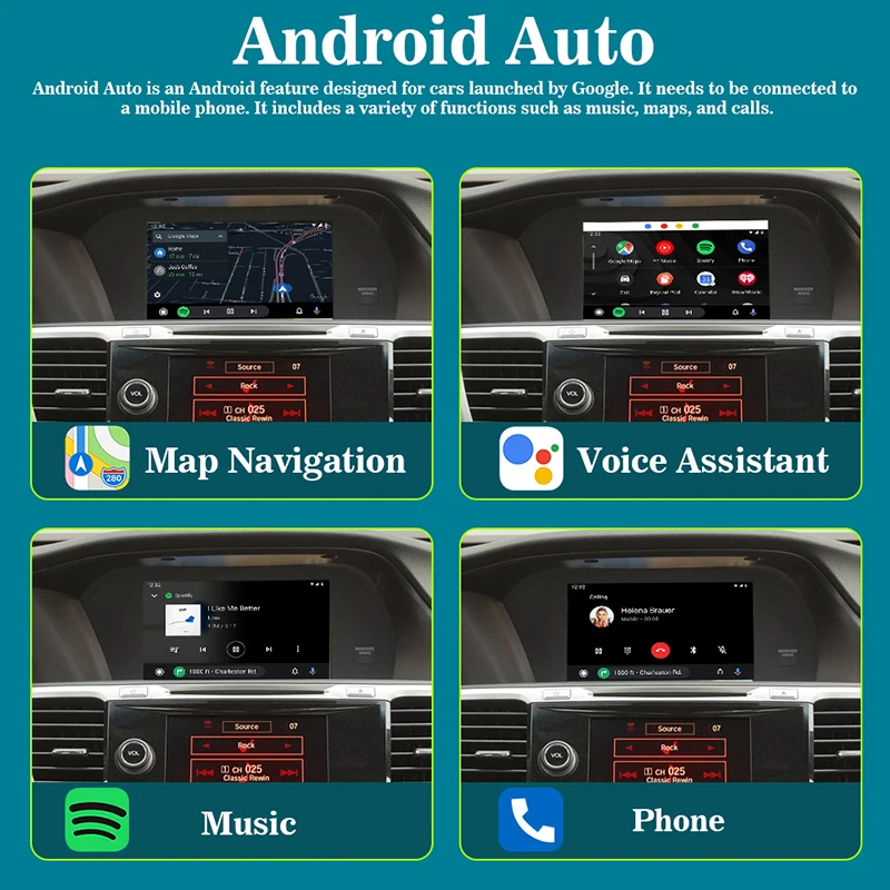 سيارة لاسلكية Ai Box Apple Carplay Android Auto لـ Acura YD3 RDX Honda Odyssey Accord شاشة أصلية تتطابق مع عرض الهاتف #4