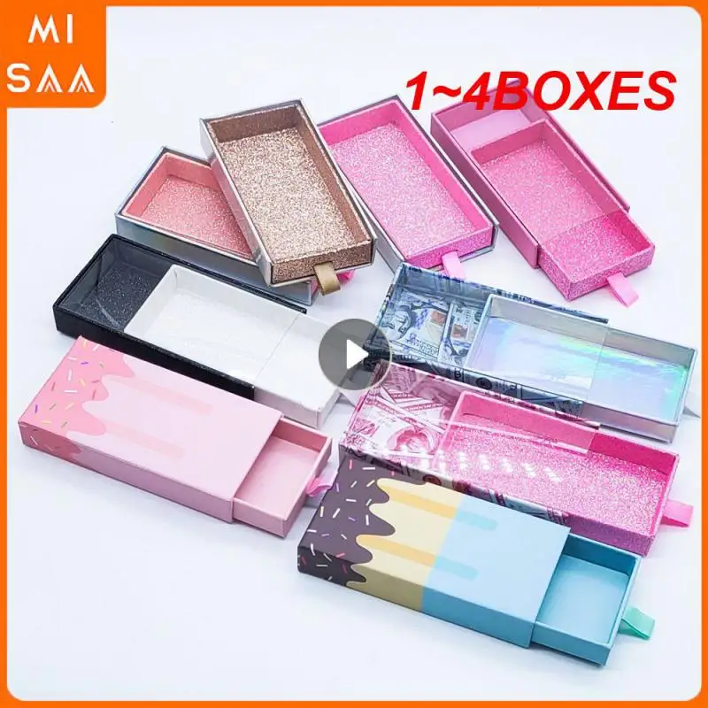 1~4BOXES Gift Boxes Fashion All-match Cute Baby Paper Storage Boxs Candy Box For Kids Party Beautiful 11.5×6×2cm Storage Baskets