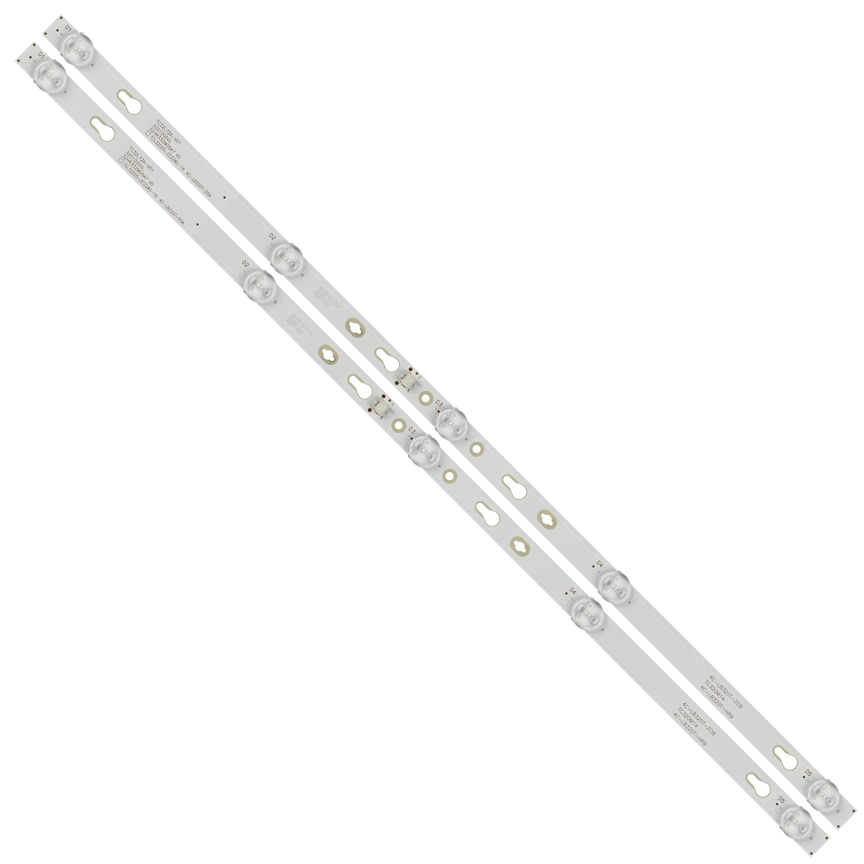 2pcs LED Backlight Strip 5 Lamp for 32L2F TC32D05-ZC22AG-11 LVW320CSDX 32D1200 GL 32HR332M05A7 V2 303TC320039 4C-LB3205-ZM02J