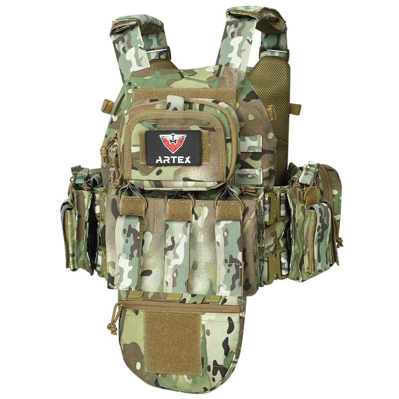 Artex Tactical Vest Multifunctional Full Protection Tactical Vest MOLLE Metal Snake BuckleQuick Release Outdoor Hunting Vest