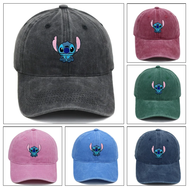 

Disney Stitch Baseball Caps Fashion Men Women Adjustable Sun Hat Cartoon Outdoor Sports Cap Casual Sunshade Sunscreen Hats