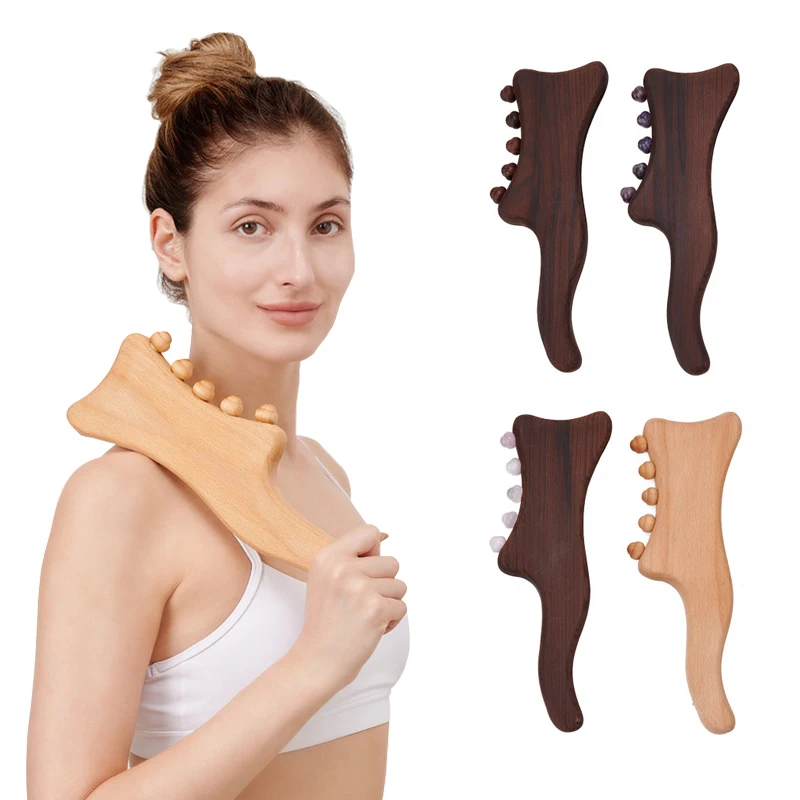 

Portable Guasha Stick Natural Wooden Scrapping Stick Gua Sha Board Massage Tool Lymphatic Drainage Tool Anti Cellulite Massager