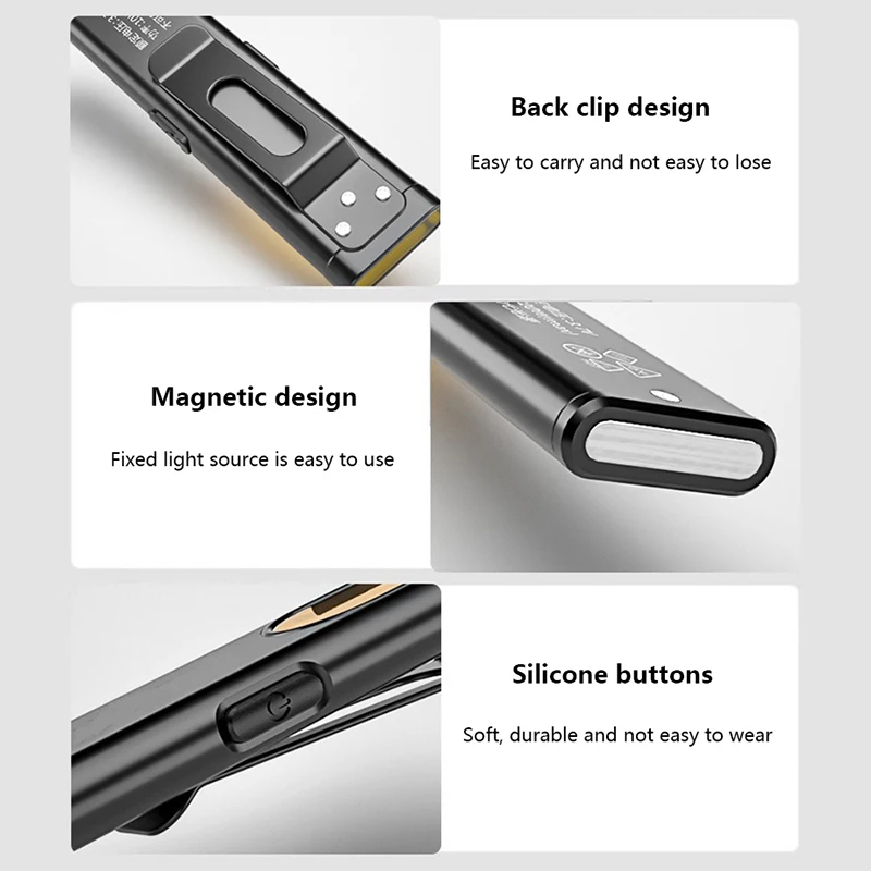 Xiaomi LED المفاتيح مصباح يدوي USB C قابلة للشحن 600Lm الشعلة الصغيرة المحمولة ضوء العمل مع فانوس جيب مقاوم للماء المغناطيس