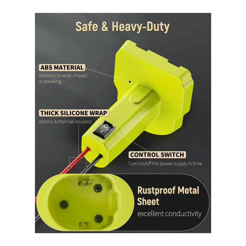 Aksesori Konverter Step-Down 18 V Ke 12 V untuk Baterai Ryobi 18 V, Adaptor Daya Dc, Transformator Peredam Tegangan 180 W Buck