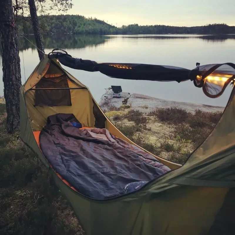 Outdoor Mosquito Net Hammock Inflatable Mat Adult Size  Zipper Mosquito Net Breathable  Hammock Chair