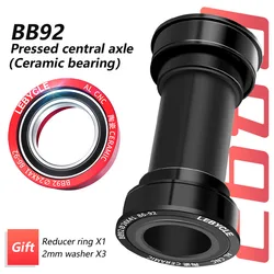 Bike Central Axis Press-in Bicycle Bottom Bracket Ceramic Bearing Crankset Axis BB 86-92mm Shaft For Shimano/SRAM GXP Bicycl
