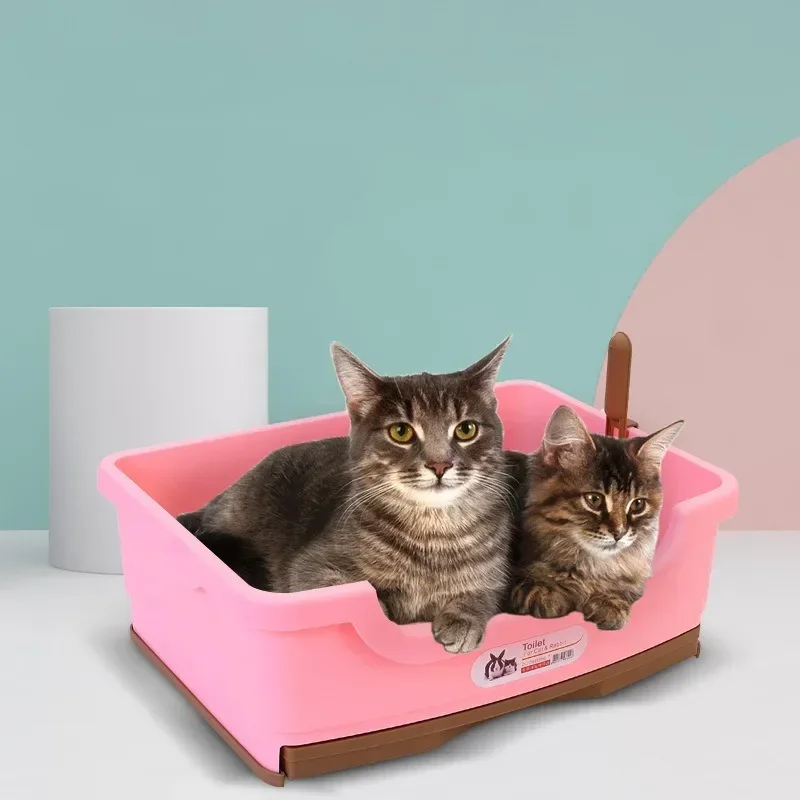 Drawer Style Pet Trainer Tray Cat Litter Box Anti-Splashing Kitten Dog Rabbit Plastic Toilet Bedpan Cleaning Supplies Cat Bedpan