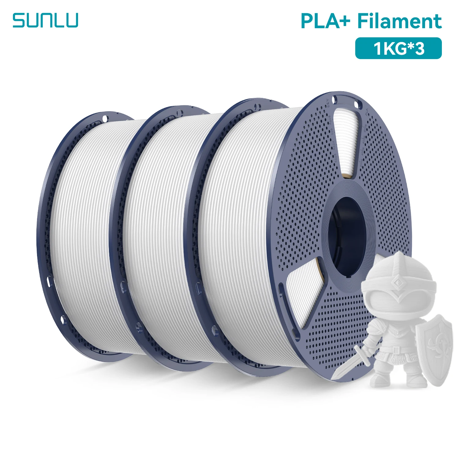 SUNLU PLA+ 1,75mm 3D-Filament 3KG 1KG/Rolle - 300mm/s Geschwindigkeit, Keine Blasen, ±0,02mm Genauigkeit, Öko-Material aus EU-Lagerbestand