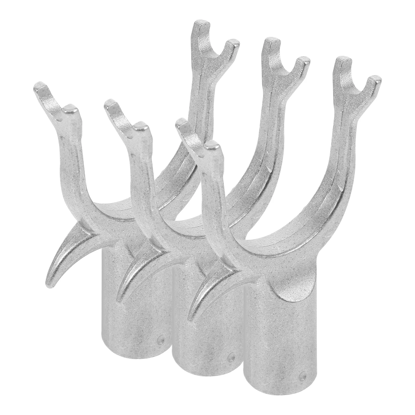 

3pcs Clothes Fork Head Aluminum Alloy Replacement Balcony Pole Forks Clothes Rail Parts Dry Accessories