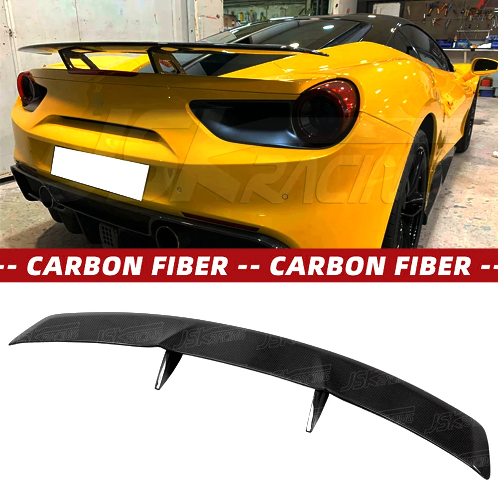 For Ferrari 488 Gtb Spider 2015-2017 N Style Carbon Fiber Rear Spoiler