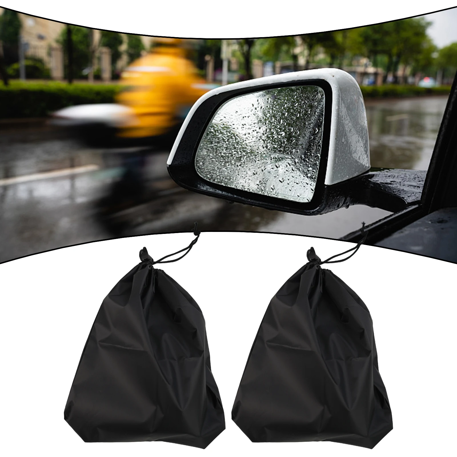 2pcs Car Rearview Mirror Anti-Fog Protector Cover Snow Ice Shield Winter Waterproof Replacement Car Accessories