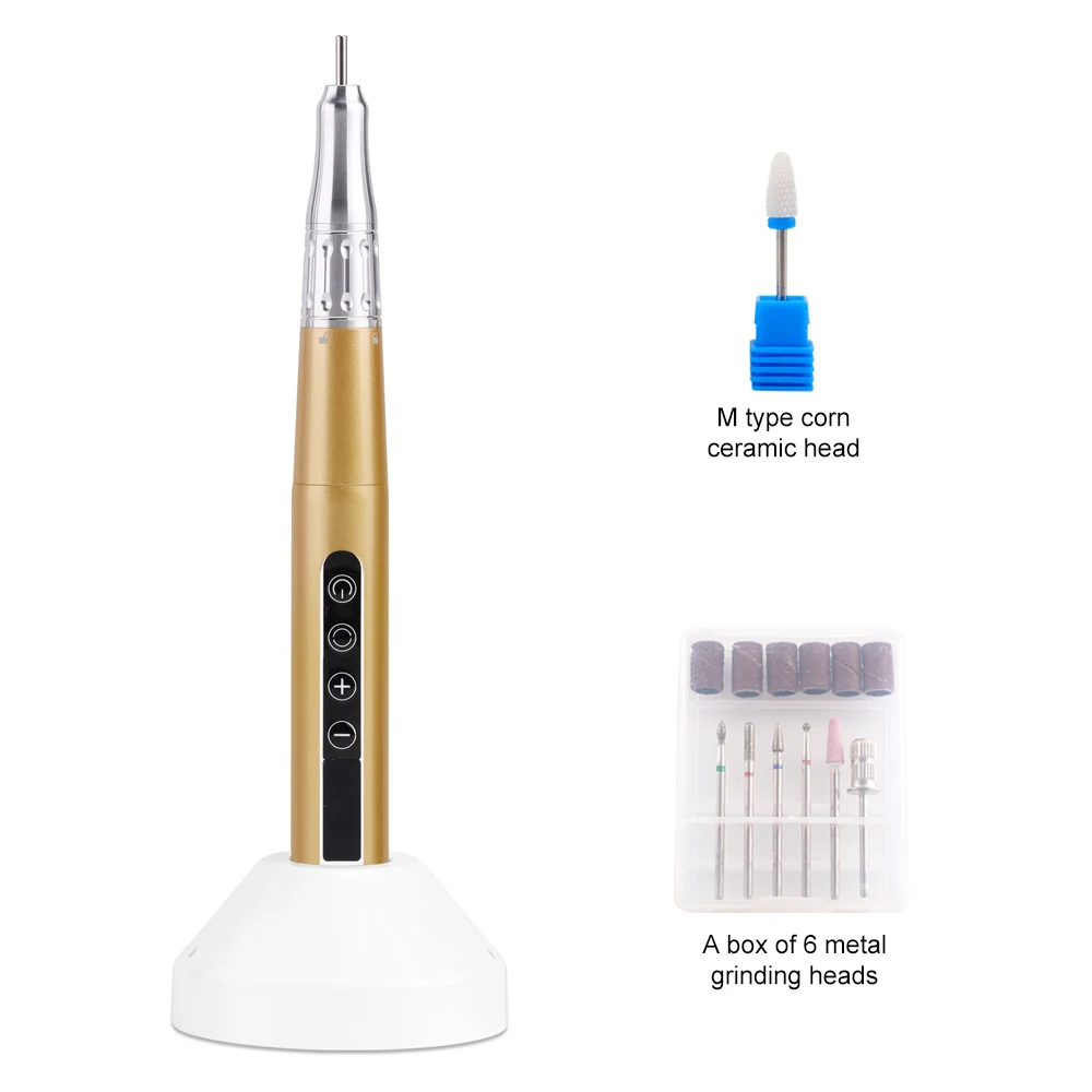 Rechargeable 65w Pen Shaped 35000RPM Manicure Ectric Nail Drill Portable Nail Efile Nail Sander File For Manicure Salon Tool