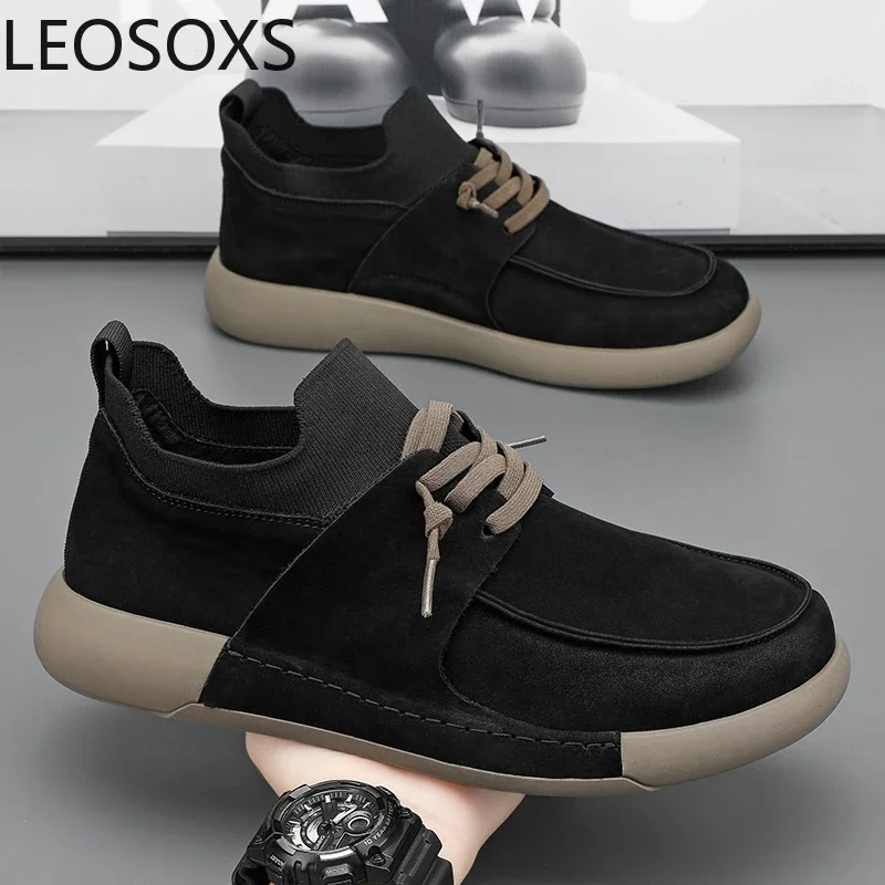 Men's Casual Sneakers Sneaker for Men Personality Man Sports Shoes Hard-wearing Lightweight Cool LEOSOXS New Style Male Shoe Hot