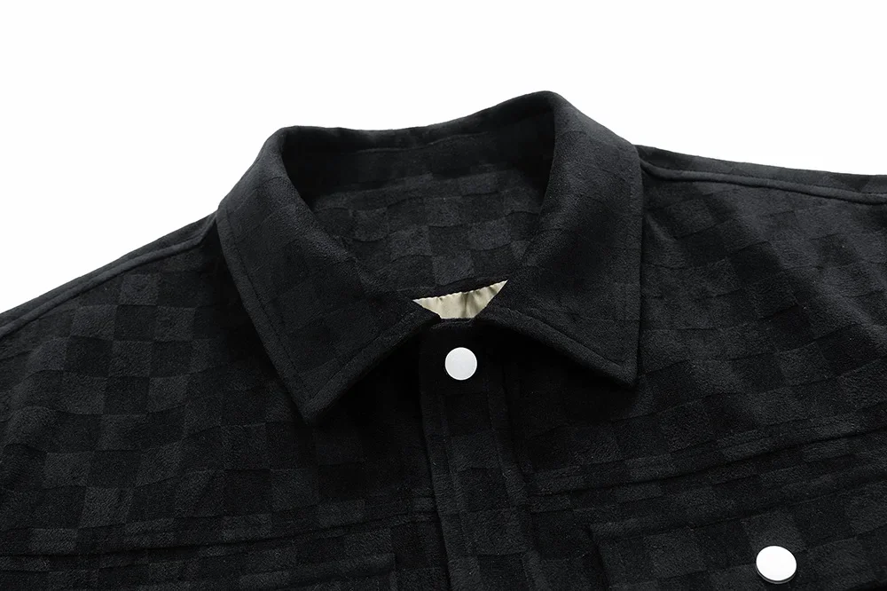 Men Plaid Suede Winter Jackets New Fashion  Male Thicker Warm Leather Jackets Quality Man Trendy Collar Retro Leather Coats 5XL