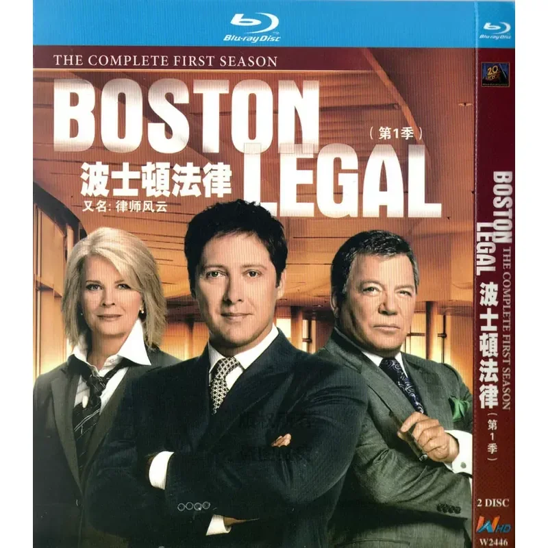 

American comedy crime TV series Boston Legal Seasons 1 to 5 1080p high definition Blu-ray 13 discs