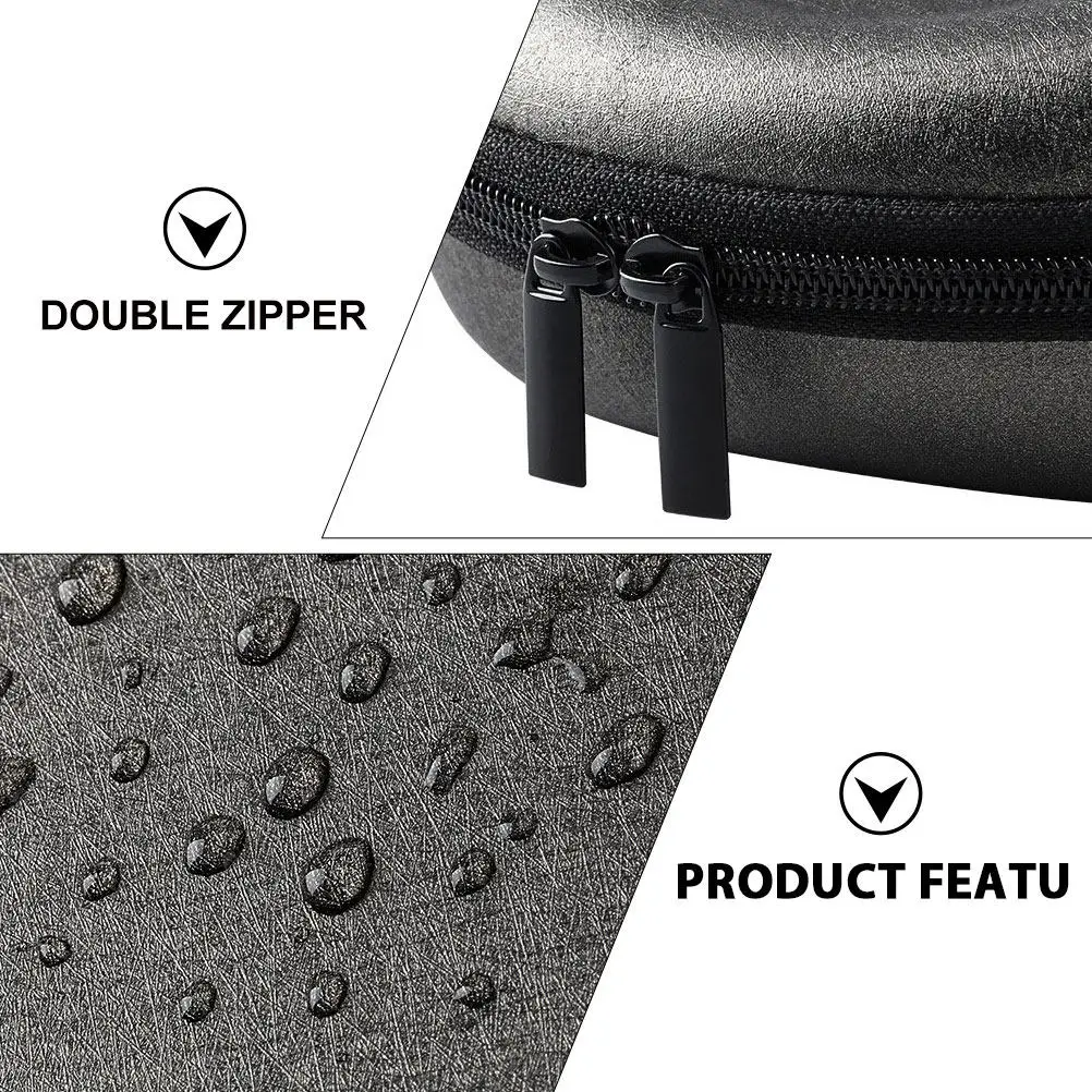 

Чехол для беспроводных 3D-наушников, водонепроницаемый, жесткий, с ремешком и двойной молнией, для накладных наушников и кабелей