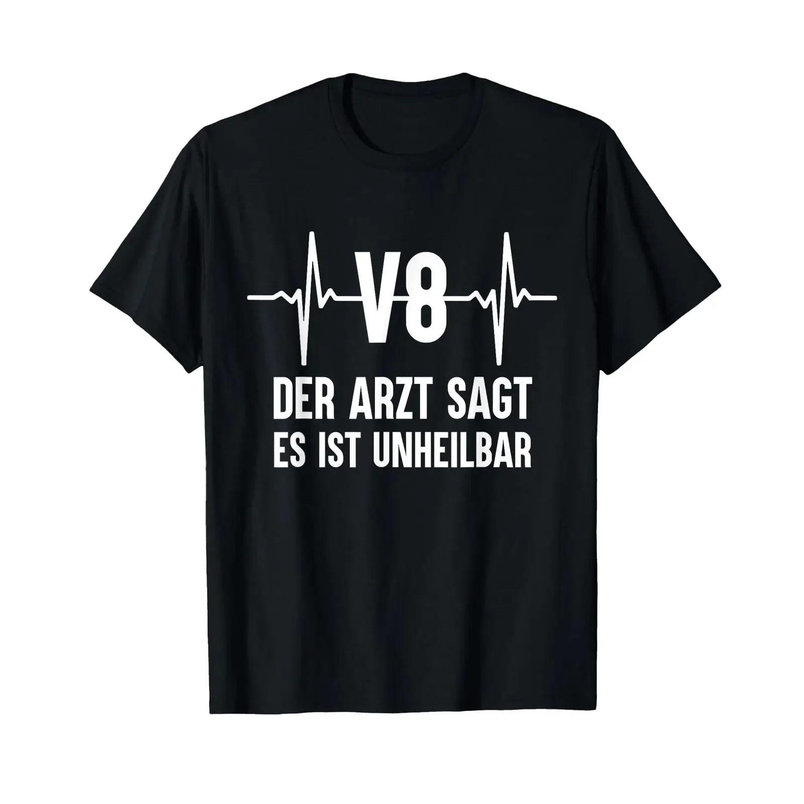 V8 Motor Heartbeat Incurable Workshop Tuning 8 Cylinder T Shirt black S vintage Washed Stretched streetwear Breathable