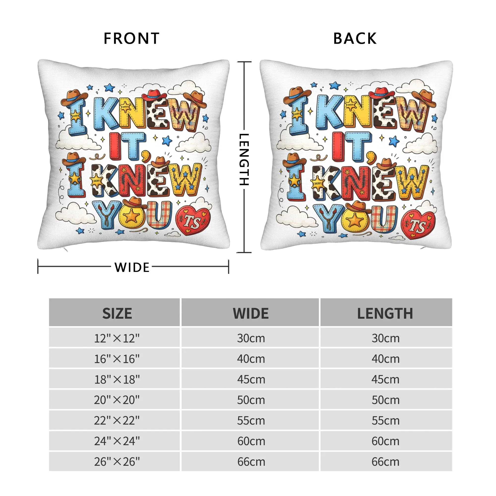 I Knew It I Knew You Square Pillowcases Polyester Living Room TS5 Cushion Case Cool Decorative Pillowcase 45*45
