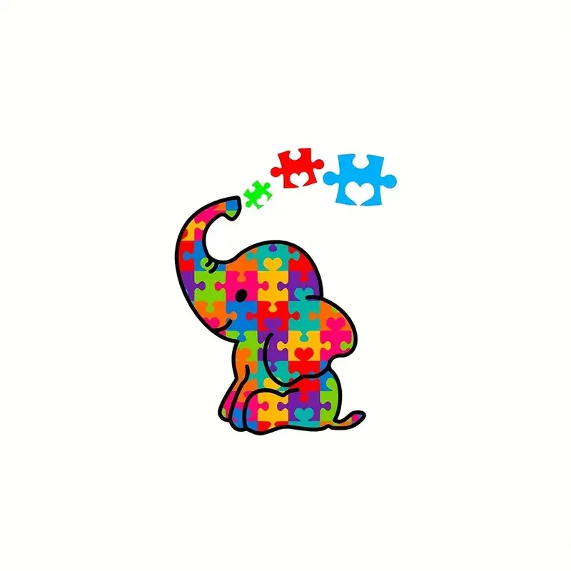 Autism Awareness Elephant Vinyl Sticker For Car, Laptop