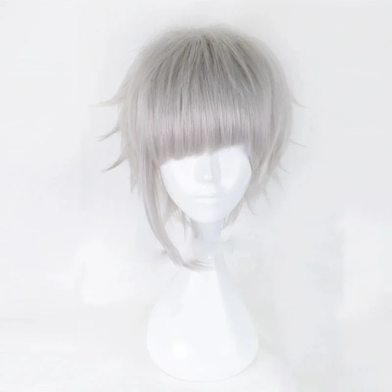 

Аниме Bungo Stray Dogs Nakajima Atsushi Короткие серебристо-серые термостойкие парики для косплея + шапочка для парика