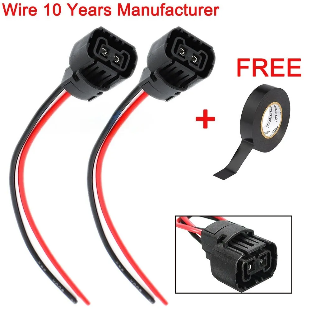 Wire Pigtail Female PS13W 12277 P13W DRL Light Two Harness Bulb Connector Plug
