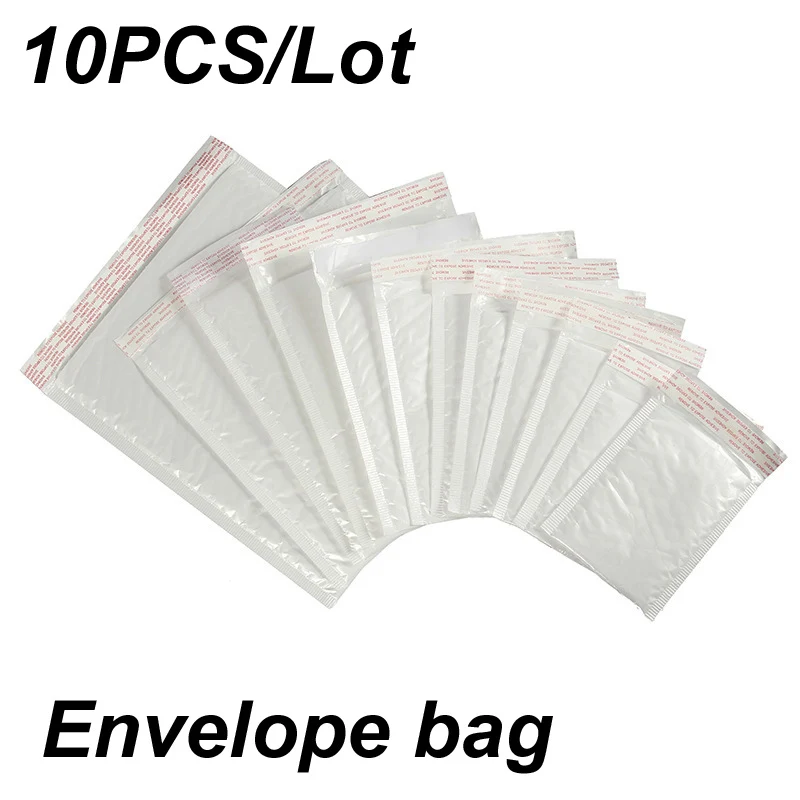 

50Pcs/Lot Bubble Envelope bag white Bubble PolyMailer Self Seal mailing bags Padded Envelopes For Magazine Lined Mailer