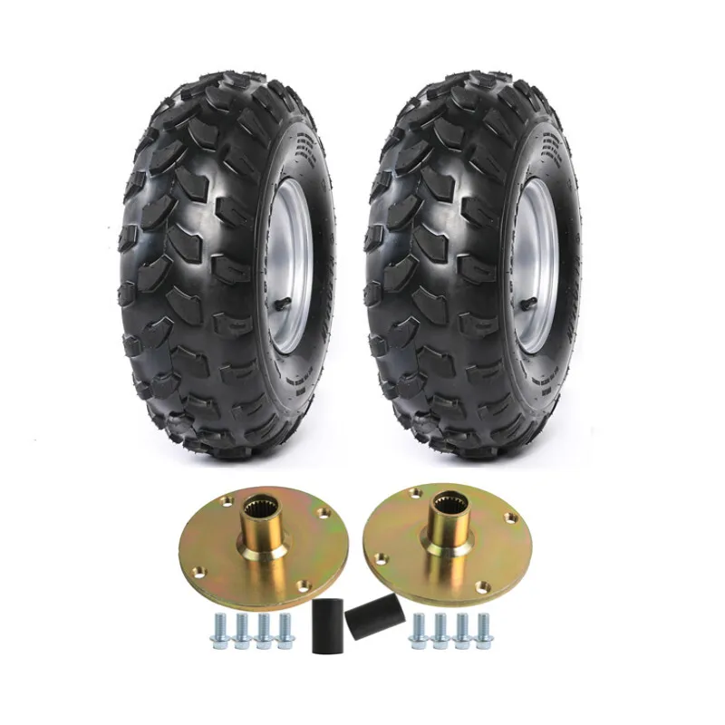

Комплект из 2 шин 19x7-8 (19x7.00-8) с 4-болтовыми дисками 8 дюймов и ступицами для квадроциклов, спортивных мотовездеходов и гольф-каров