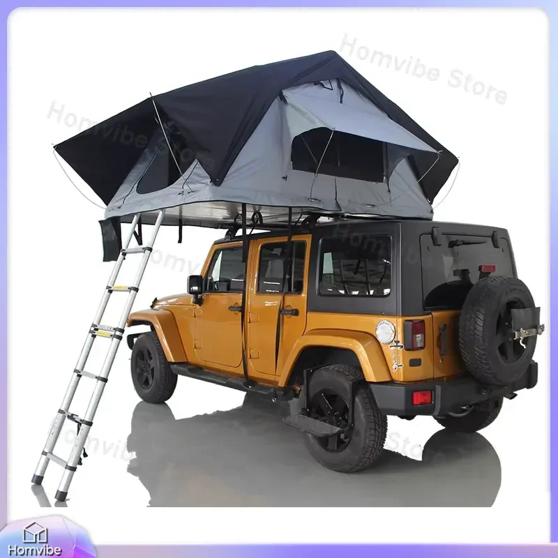 Waterproof Poly Cotton Soft Shell Roof Top Tent 1-3 Person Folding Car Truck Camping Off Road Travel Outdoor Gear Home