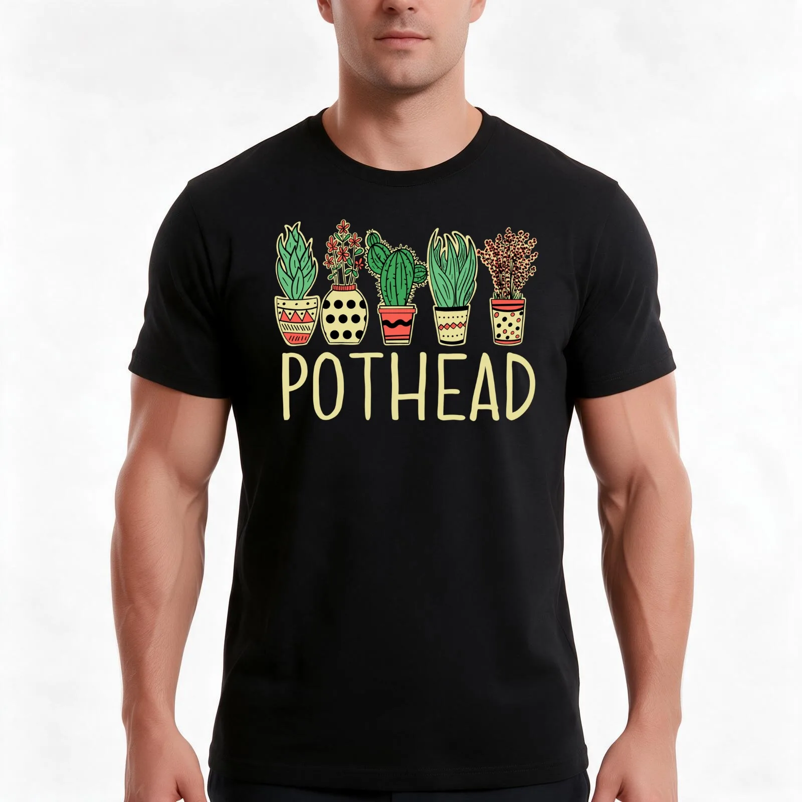 Pothead Funny Plant Gardener Humor T-Shirt Summer Casual Cotton Tee Oversized Streetwear Tops Vintage Graphic Print