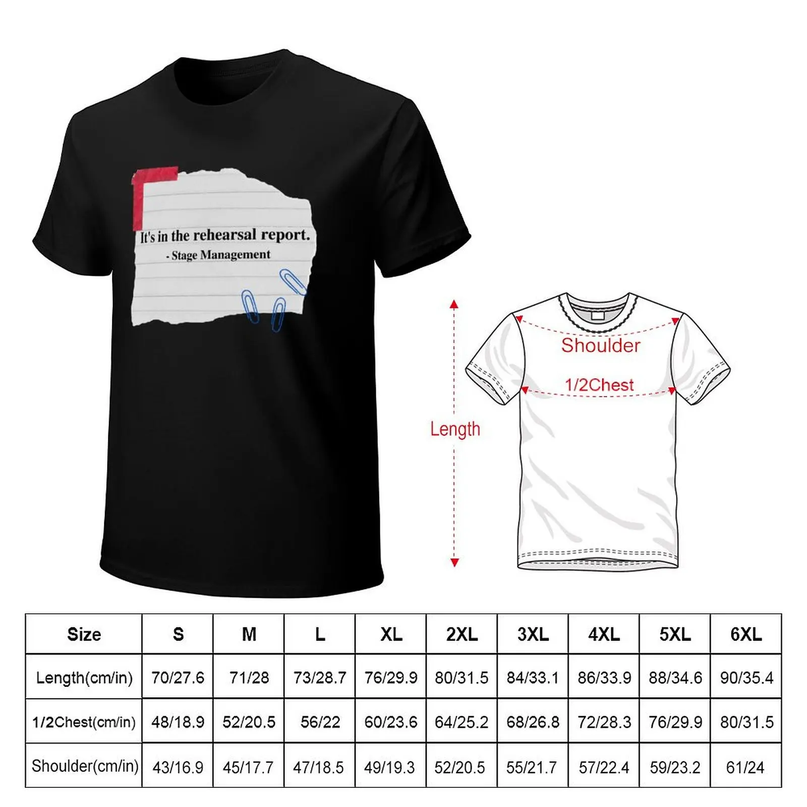 It's in the Rehearsal Report T-Shirt Basic Solid Color Short Sleeve Cotton Top