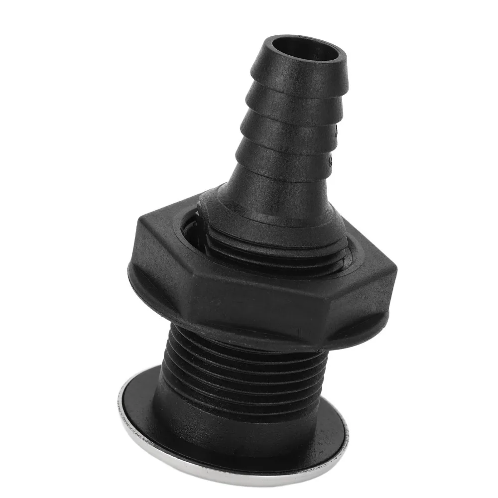 

Нейлоновые фитинги для лодок морского класса, черные универсальные сквозные соединители для корпуса, морская сливная пробка, сундуки для льда