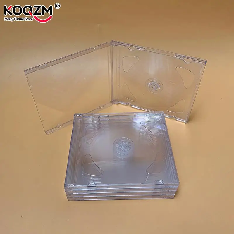 Clear Bottom CD Box Double Disc Black Bottom CD Empty Box Transparent Bottom Double-sided CD Box CD Case PP CD Bag For 2 Discs