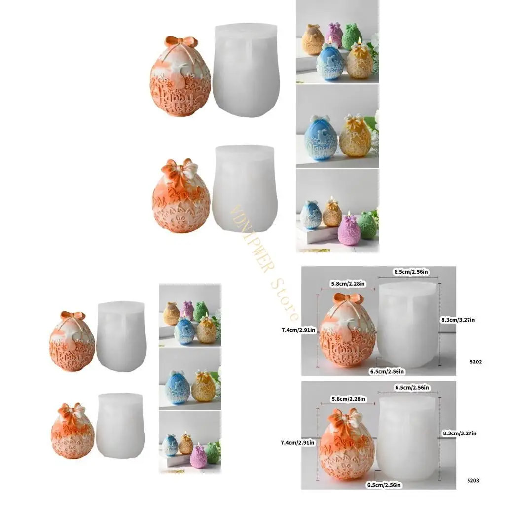 

Easter Themed Silicone Scented Ornament Mold For Handmade And Decorations With Easy Cleaning D08E
