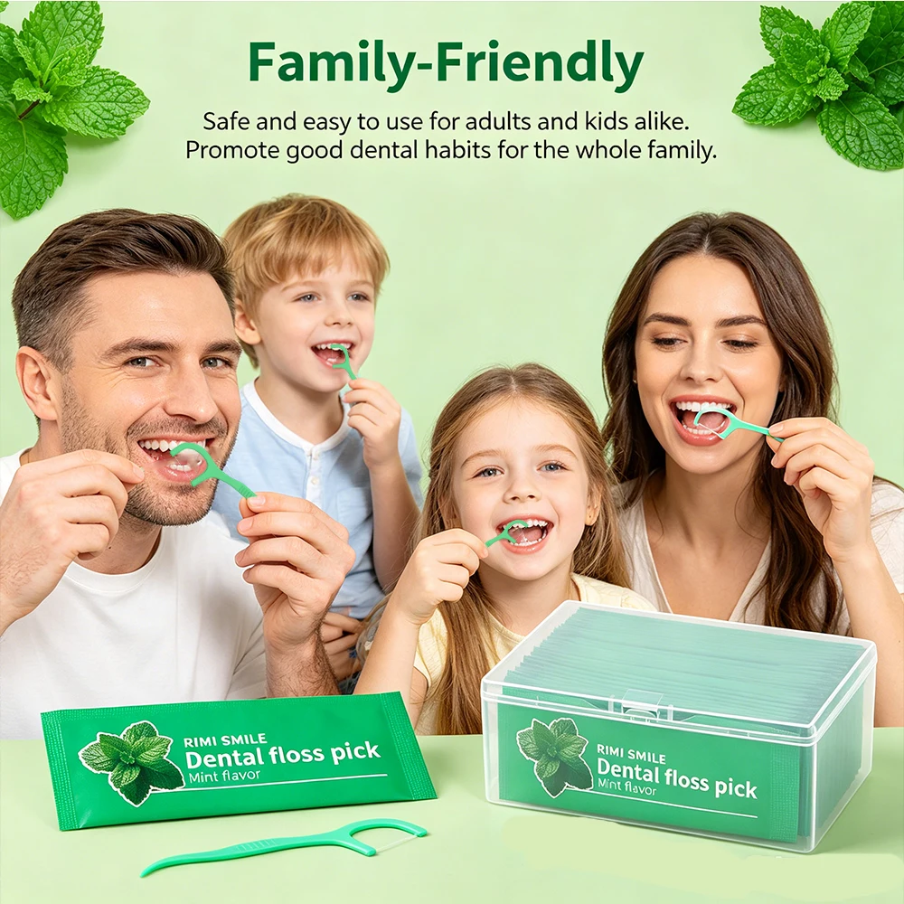 384/288/128/32/5PCS  Mint Dental Floss Picks, Individually Wrapped, Bulk Pack Flossers for Family & Travel