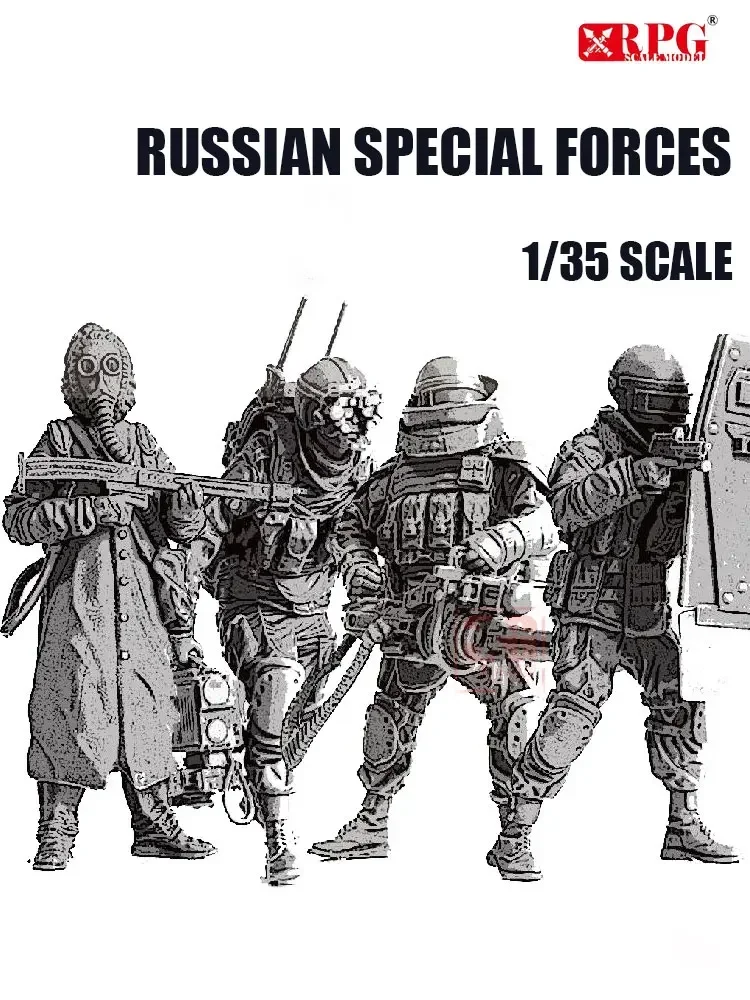 

RPG Assembly Model Kit UP35019-35024 Russian Special Forces Assault Team Resin Soldier 1/35