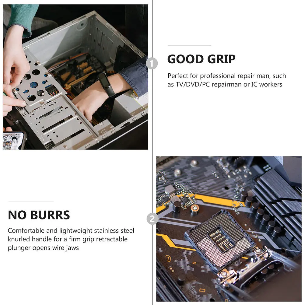 

3Pcs Ic Extractor Tools Chip Up Tools Four-Claw Design Lightweight Handle for Electronic Component Grabbing Phone Motherboard