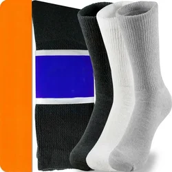 Autumn and Winter High Rubber Band Calf Socks for Womens Mens Non Binding Top Circulatory Diabetic Cotton Crew Socks