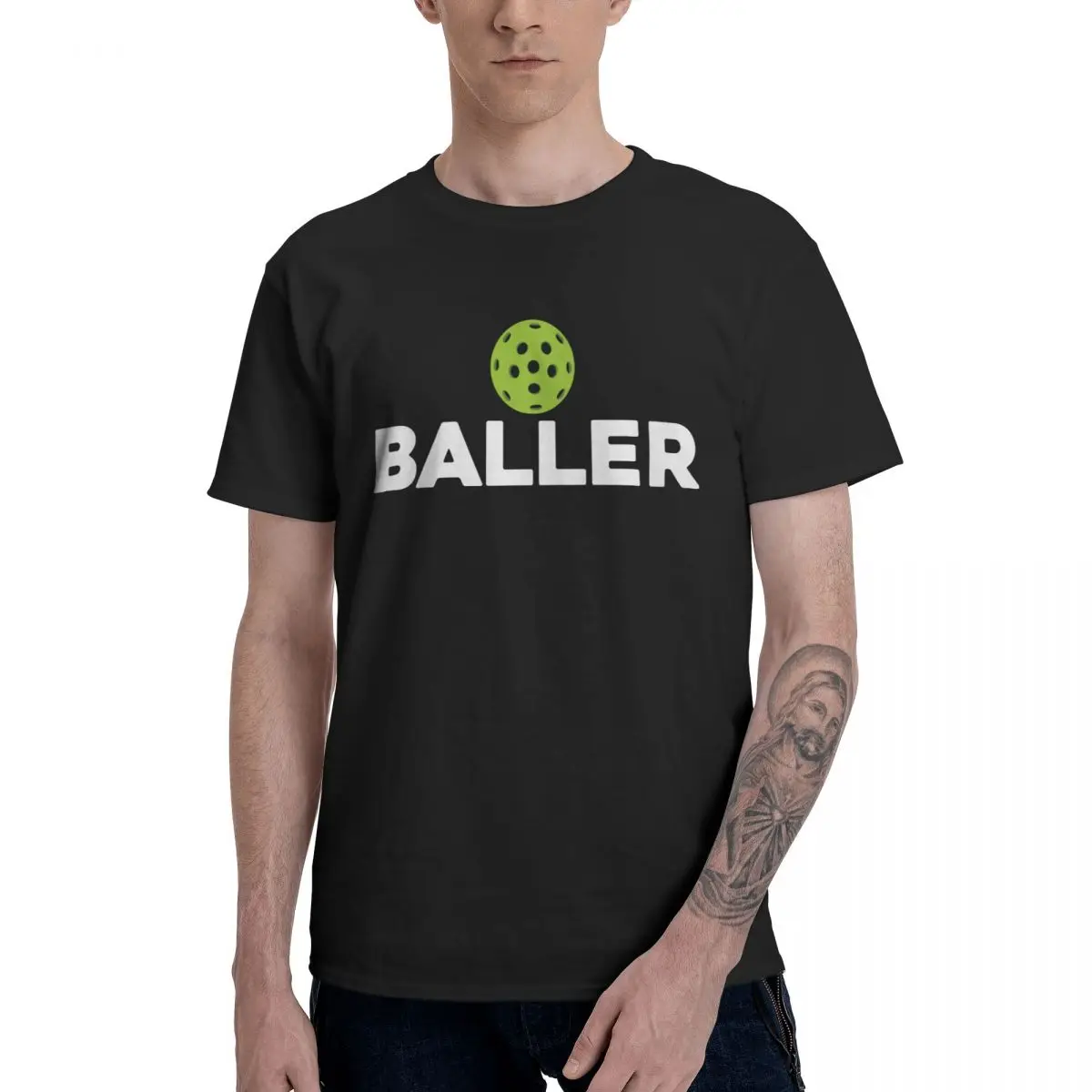 Fashion Baller Dark Pickleball T Shirts Pure Cotton Crewneck Male T Shirt Short Long Sleeve Oversized Novelty Tee Hoodie