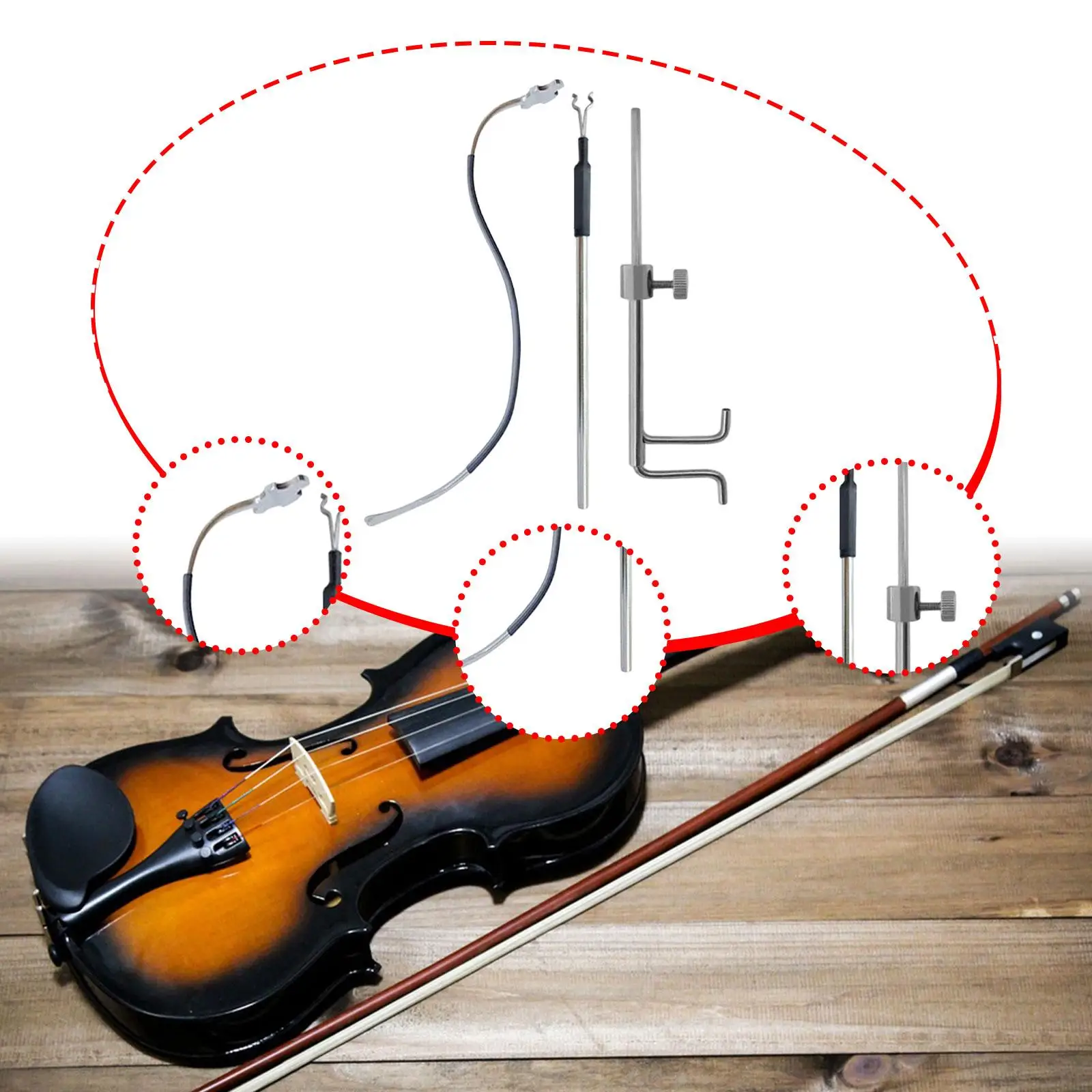 Violin Sound Post Tool Retriever Clip Stainless Steel 3Pcs S Shaped Setter Luthier Tools Supplies for Maintenance Repair