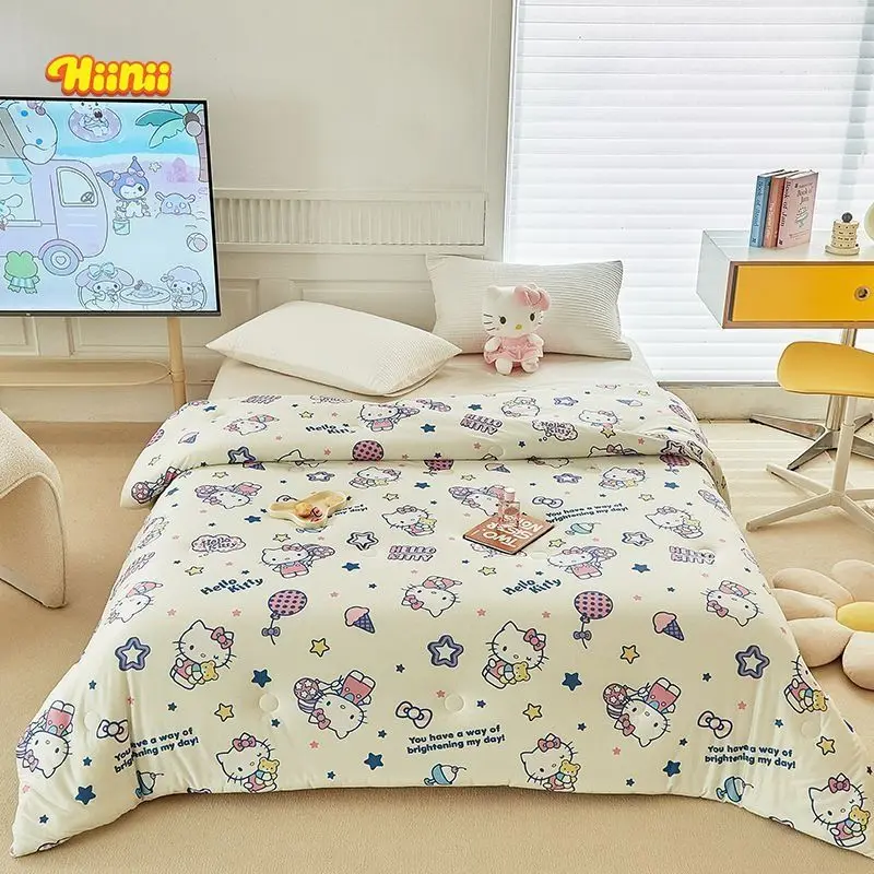 Hellokitty cinnamoroll new sweet and cute cartoon fun and creative personality high-looking summer quilt for boys and girls