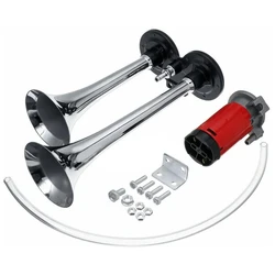 1000DB Ultra Loud Dual Trumpet Car Air Horn Compressor 12V for Car Truck Train Boat Speaker n Car Horns