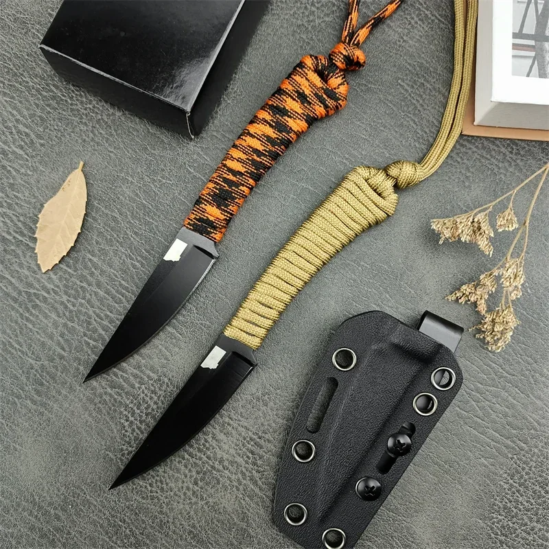 العسكرية MKC مونتانا Speedgoat المحمولة السكاكين الثابتة 440c شفرة حبل نايلون مقبض في الهواء الطلق التكتيكية التخييم الصيد EDC Multitool